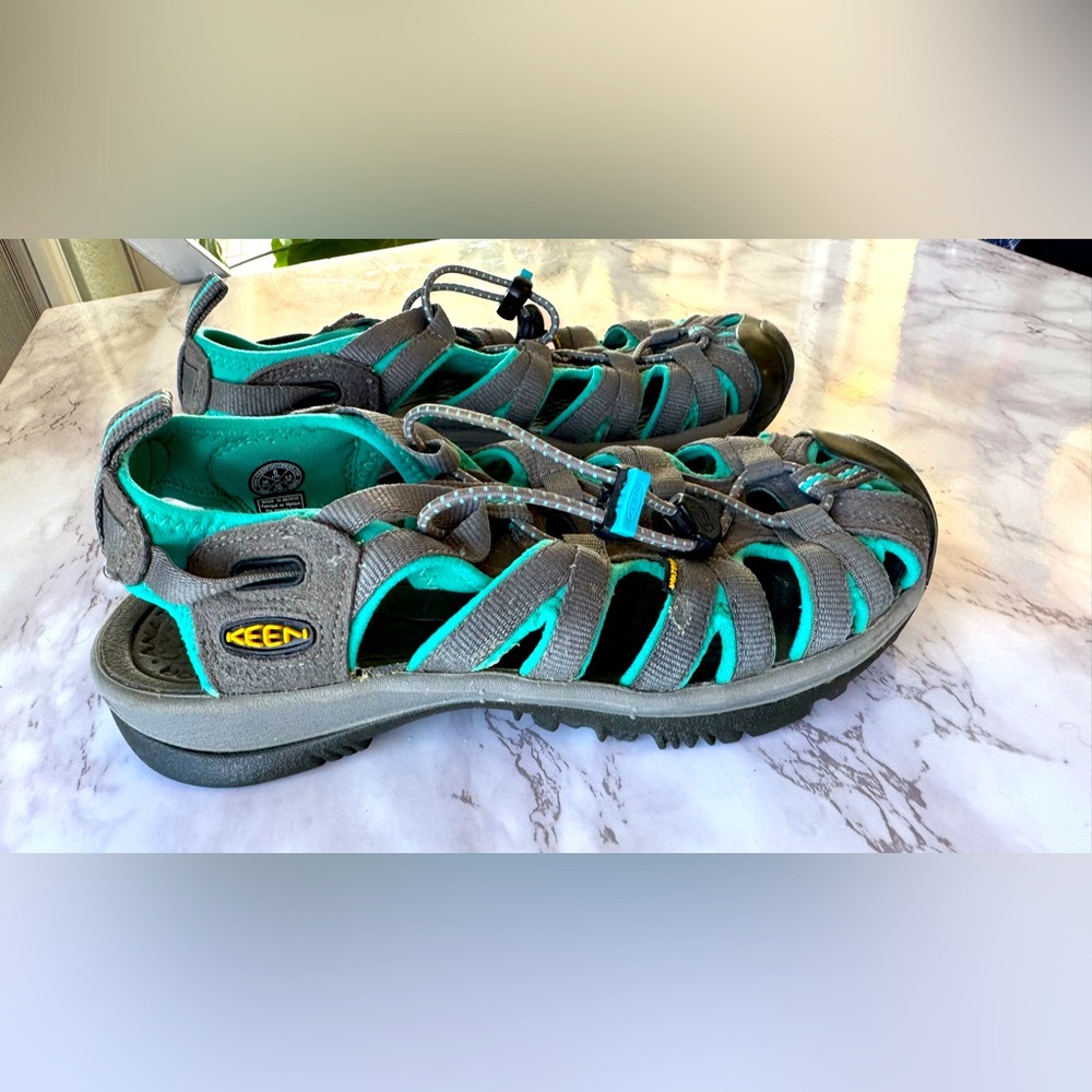 KEEN Women's Gray and Teal Sandals